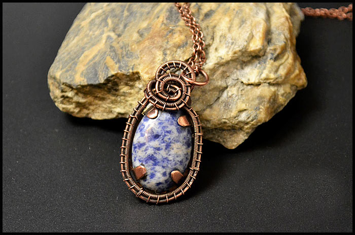 Wire wrap tutorial. Wire wrap stone pendant. - Handmade Jewelry